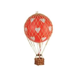 Floating The Skies Heißluftballon 13x8.5 Cm, Red Hearts