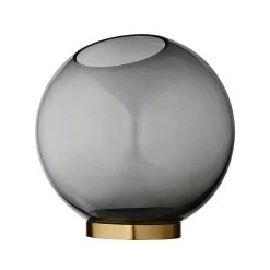 AYTM Globe Vase Ø21 Cm, Schwarz / Messing