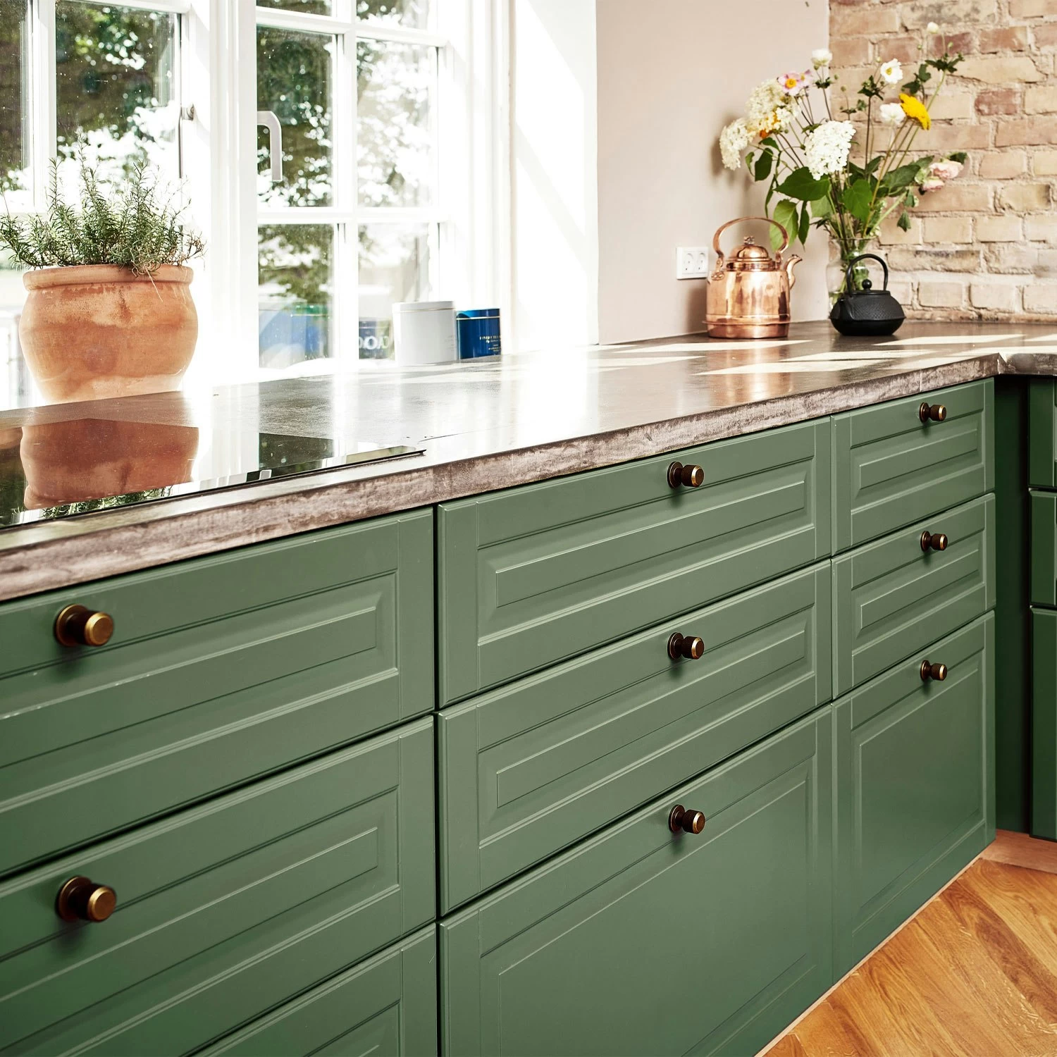 Manor Round Knopf, Altmessingfarben – Bild 3