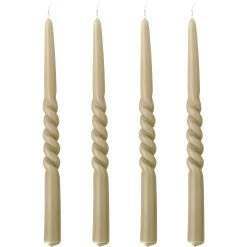 Bloomingville Twist Kerzen Natur 4-er Set
