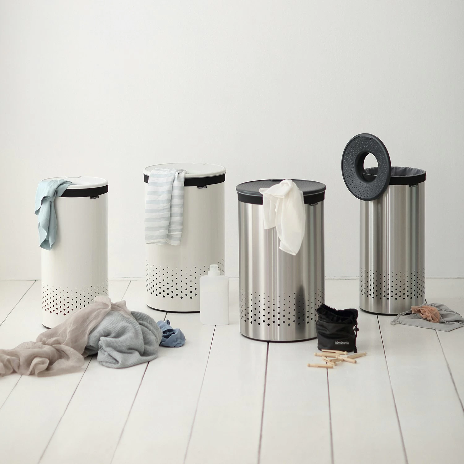 Brabantia Wäschekorb 60L, Matt Steel – Bild 4