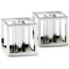 By Lassen Kubus Micro Kerzenhalter 2-er Set, Nickel Plated