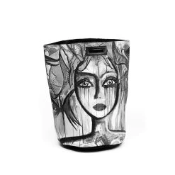 Slice Laundry Basket 60x40 Cm, Black/White