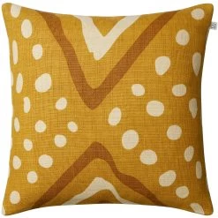 Rajasthan Kissenbezug 50x50 Cm, Spicy Yellow / Taupe / Hellbeige