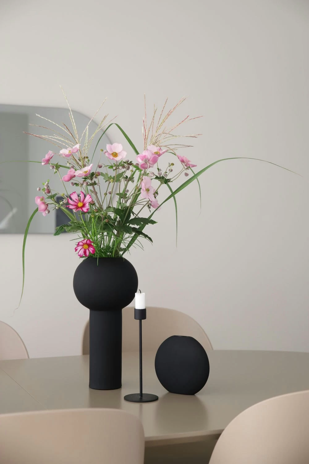 Pastille Vase 15 Cm, Schwarz – Bild 2