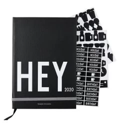 Design Letters Calendar A5 2020, Black
