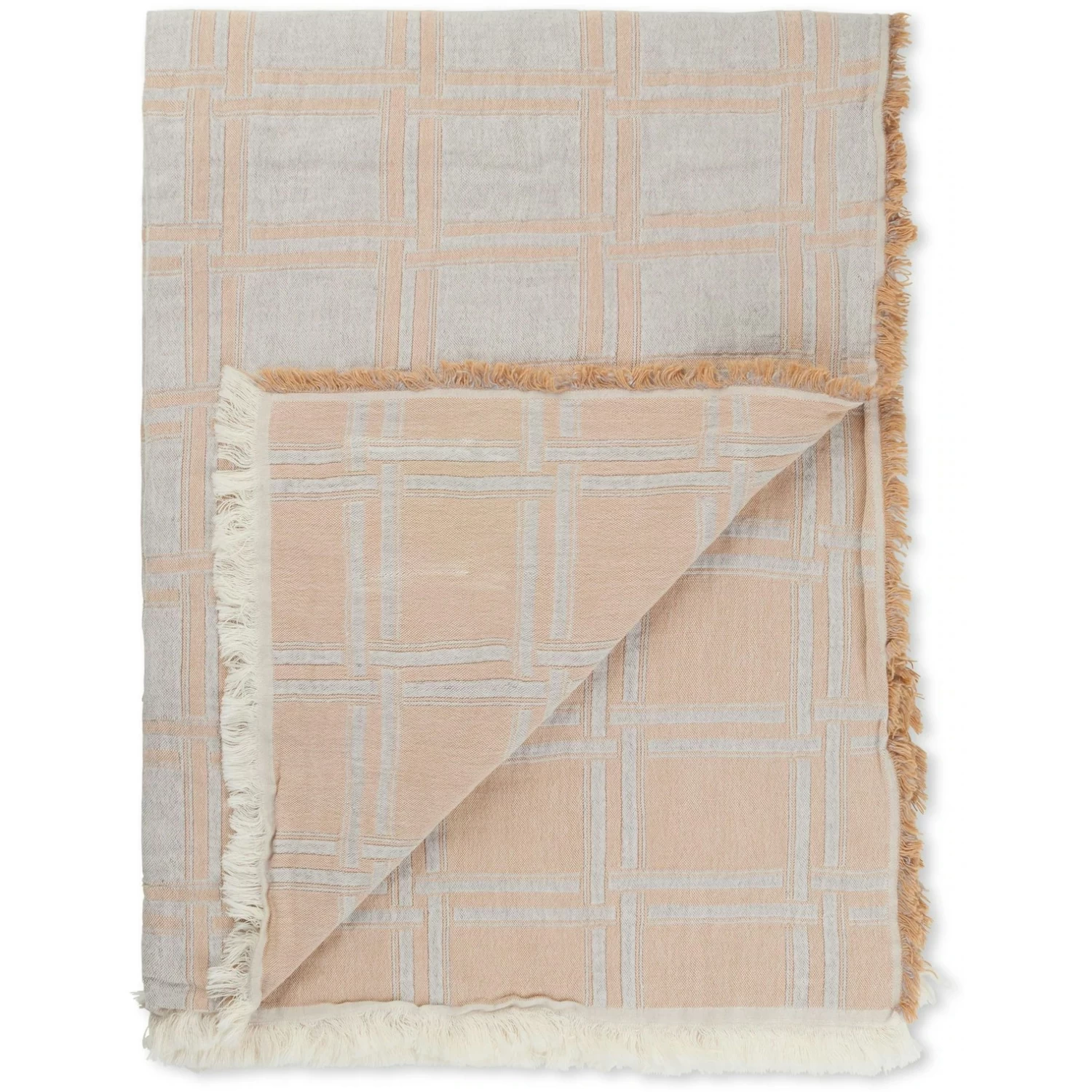 Dahlia Decke 130x180 Cm, Hellgrau