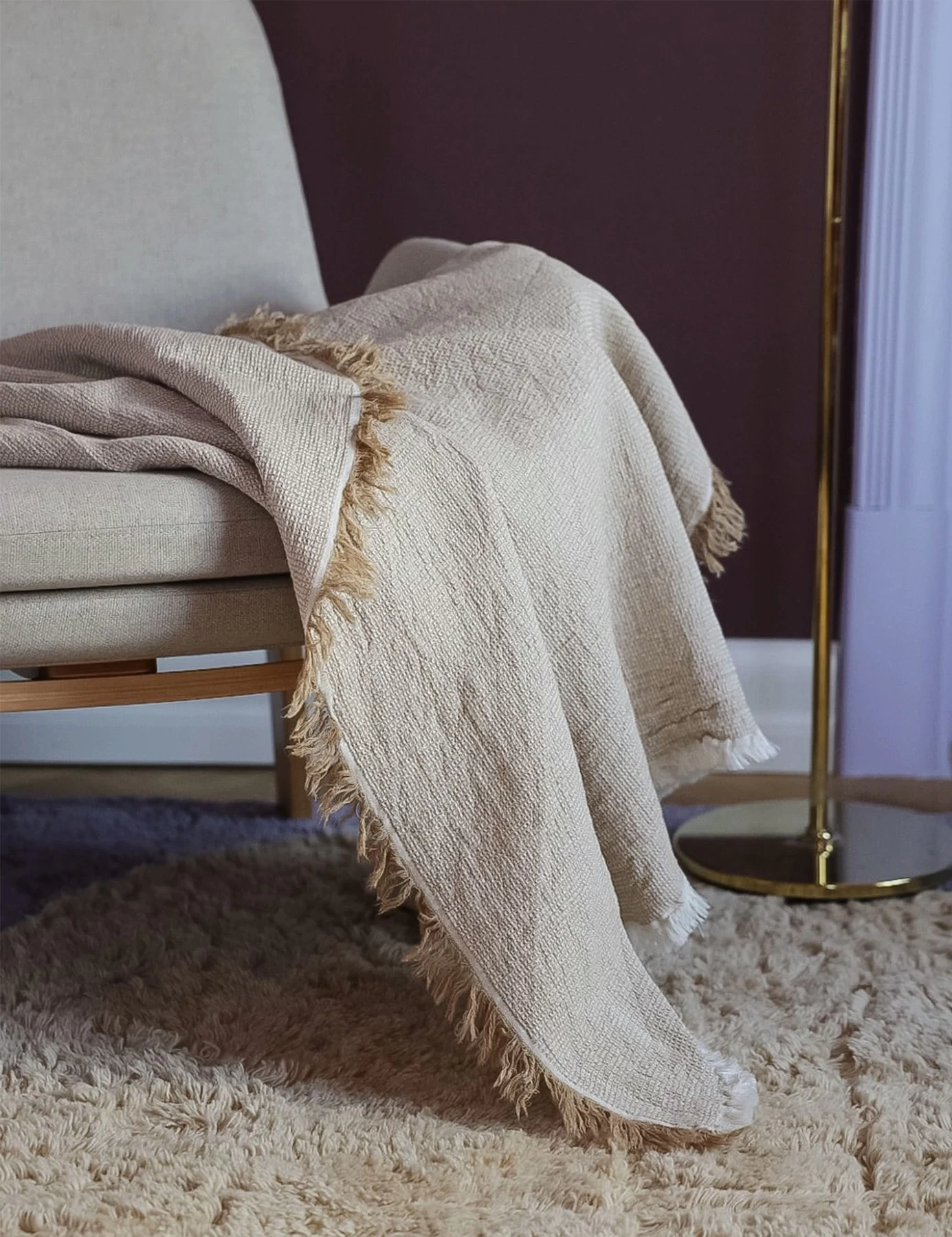 Daisy Decke 130x180 Cm, Camel – Bild 2