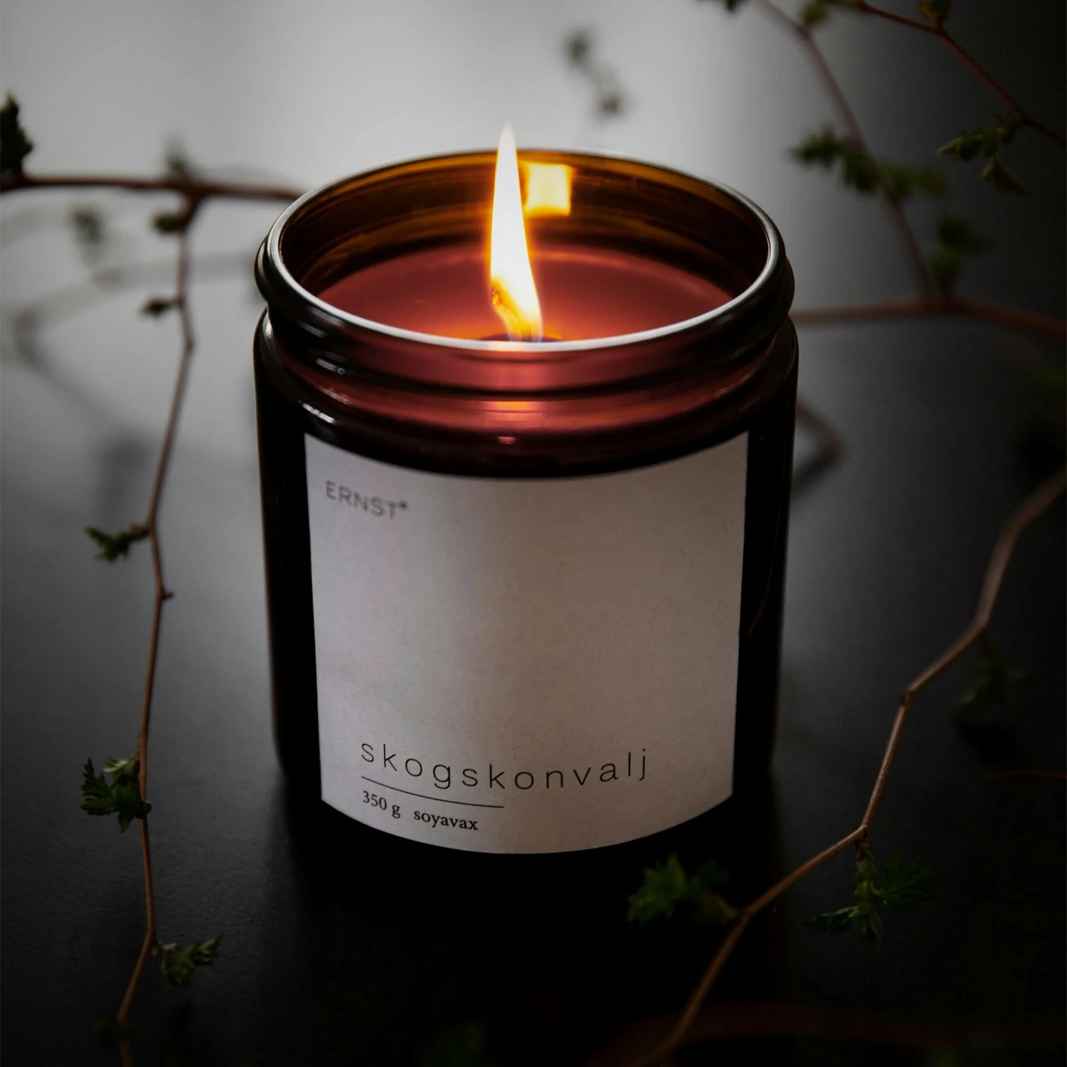 Ernst Skogskonvalj Duftkerze Braun Glas 340 G – Bild 2