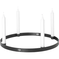 Ferm LIVING Circle Candle Holder Black Brass, Large