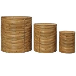 Ferm LIVING Column Aufbewahrung 3-er Set, Natural Stained