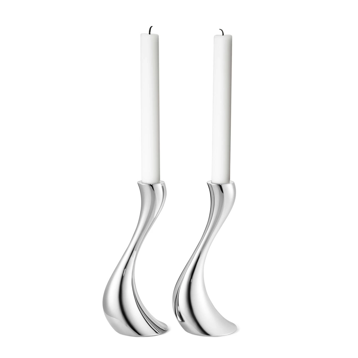 Georg Jensen Cobra Candle Holders 2 Pcs, Candles Included