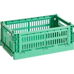 Hay Colour Crate Aufbewahrungsbox S, 17x26,5 Cm, Dark Mint
