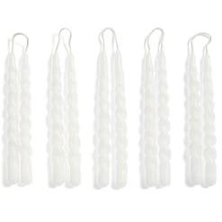 Hay Mini Swirl Kerze 10-er Set, Weiß