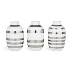 Kähler Omaggio Miniaturvase 3er-Pack, Silber