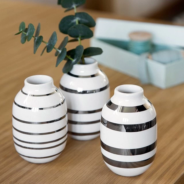 Kähler Omaggio Miniaturvase 3er-Pack, Silber – Bild 4