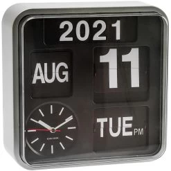 Karlsson Mini Flip Wall Clock, Silver