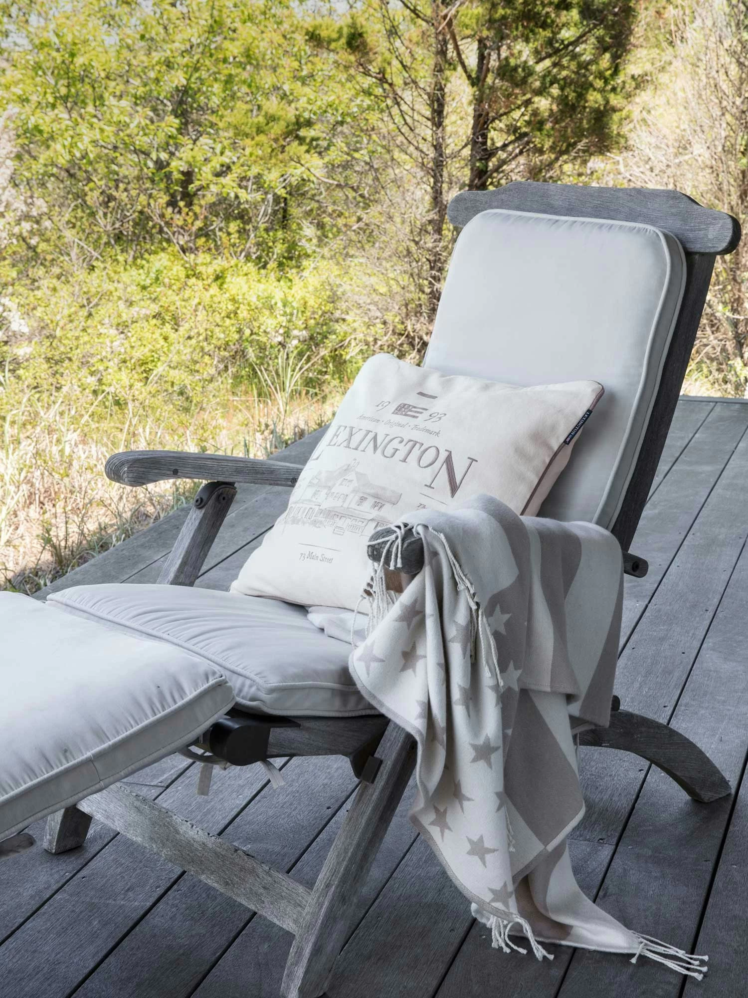 Lexington Flag Bettüberwurf 130 X 170 Cm, Weiß/Marineblau – Bild 3