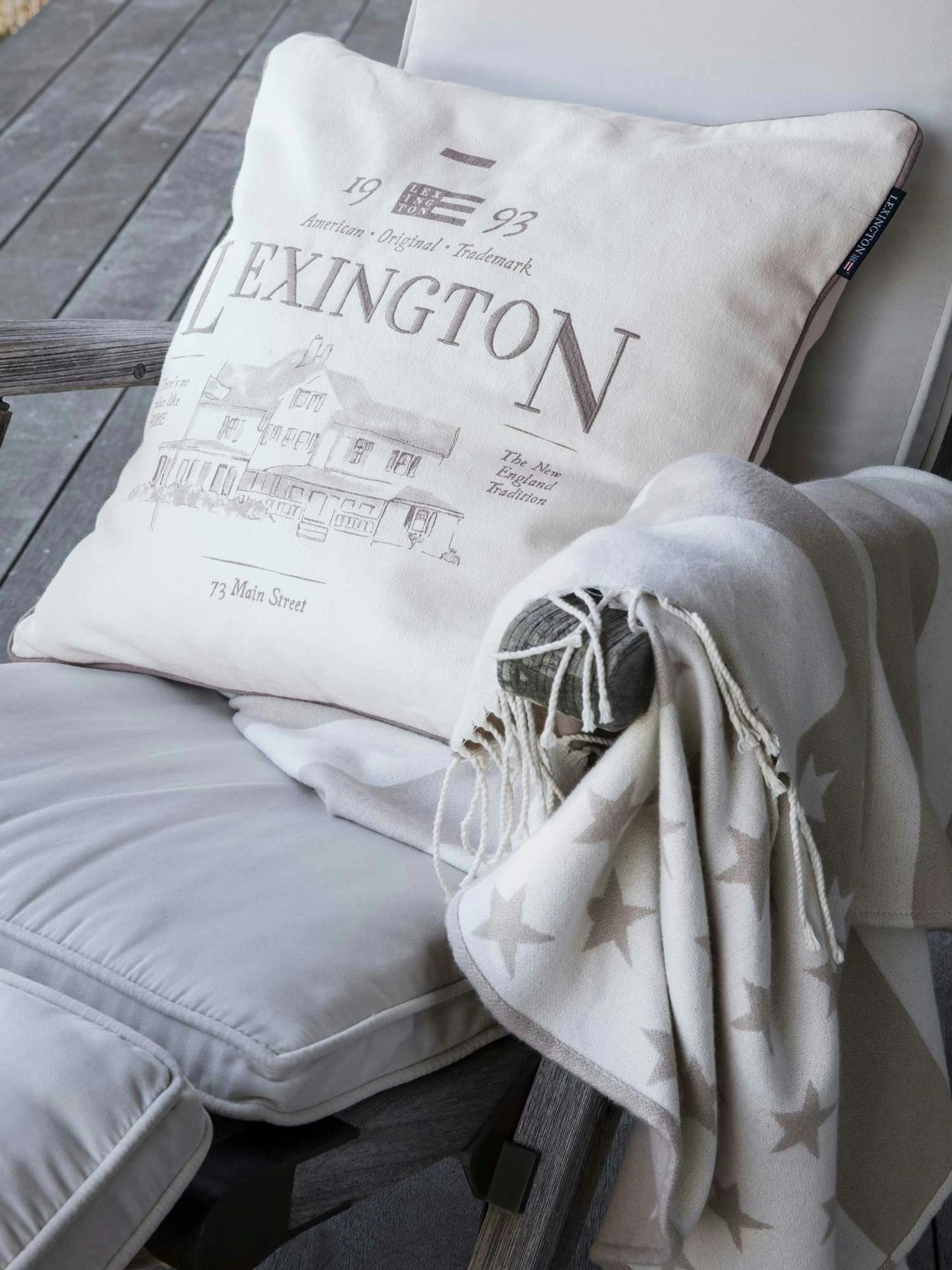 Lexington Flag Bettüberwurf 130 X 170 Cm, Weiß/Marineblau – Bild 5