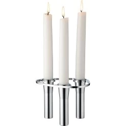 LIND DNA Lind Curve Kerzenhalter Basis Kombinierbar, Chrom