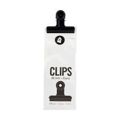 Office Paper Clamp L 8pcs, Black