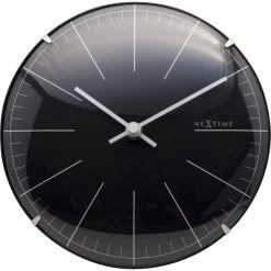 NeXtime Big Stripe Mini Dome Wall Clock, Black
