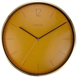 NeXtime Essential Gold Wanduhr 34 Cm, Gelb