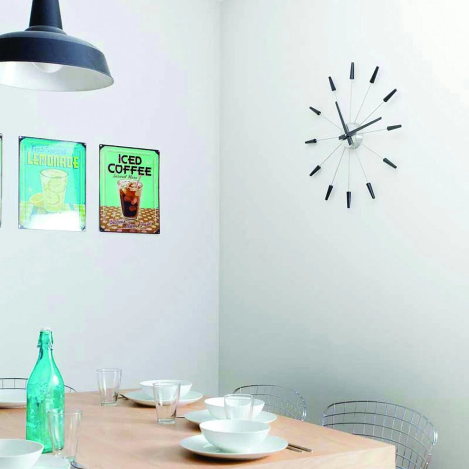 NeXtime Plug Inn Wanduhr Ø59cm, Schwarz – Bild 2