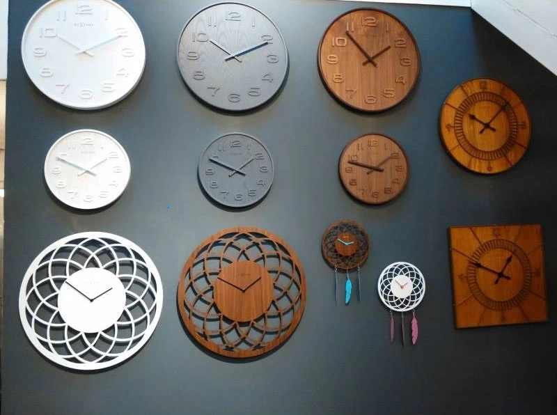 NeXtime Wood Wood Wall Clock Medium, Brown – Bild 5