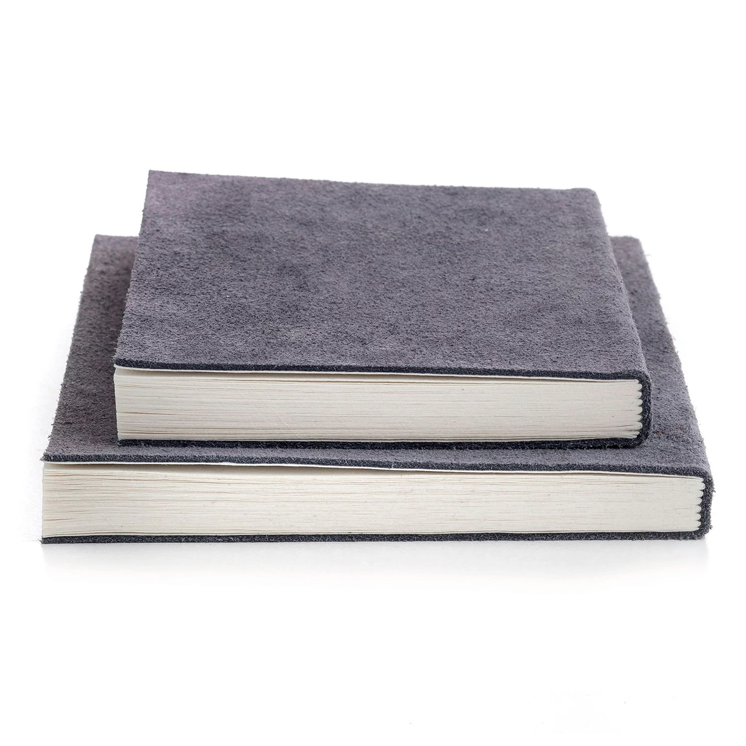 Suede Notizbuch Small, Stone Grey