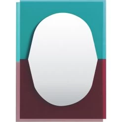 Wander Wandspiegel 40x55 Cm, Emerald / Kirschrot