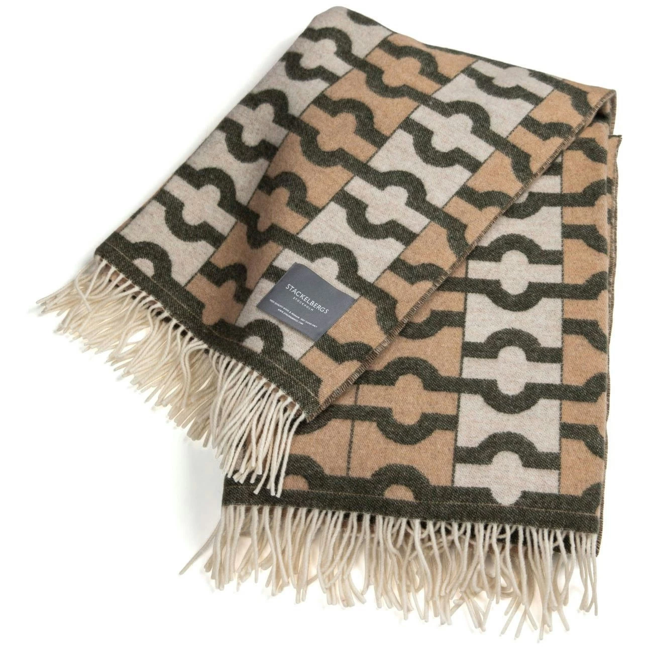 Wallpaper Decke 140x180 Cm, Beige / Moss / Offwhite Jaquard