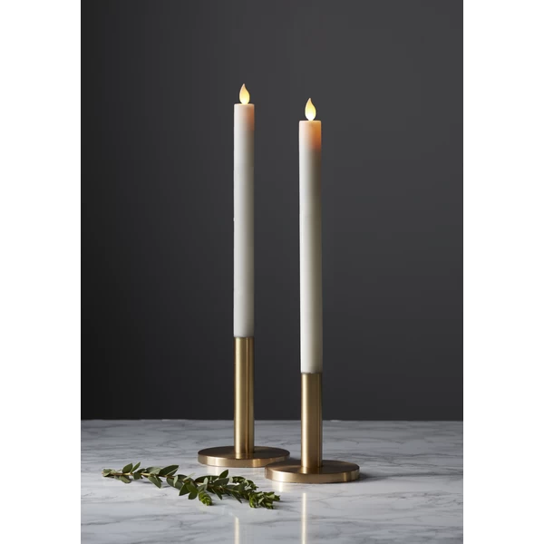 Star Trading LED Antike Kerze Mit Funkelnder Flamme Weiß 2-er Set, 30 Cm – Bild 3