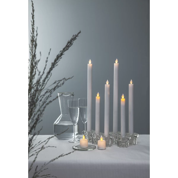 Star Trading LED Antike Kerze Mit Funkelnder Flamme Weiß 2-er Set, 30 Cm – Bild 2