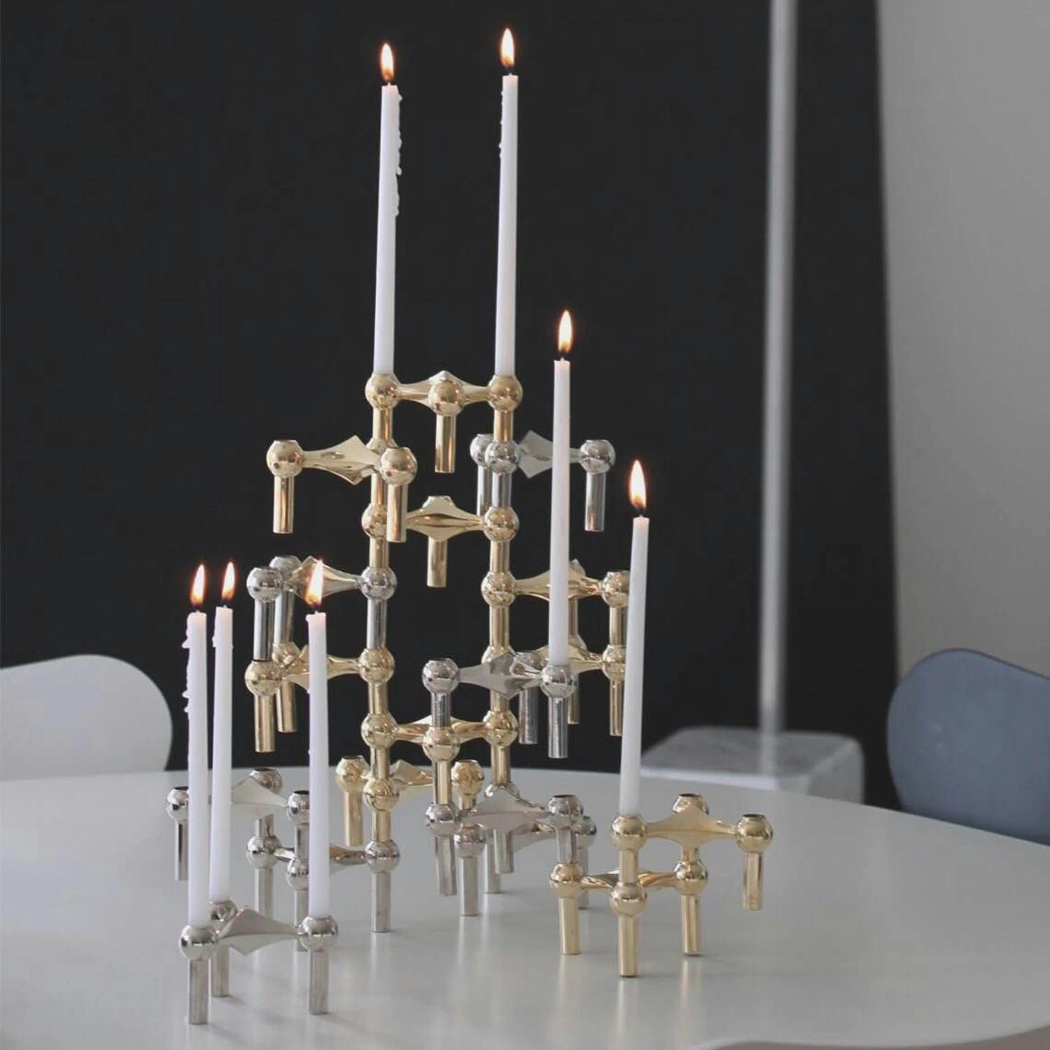 Nagel Kerzen 12er-Pack, Beige – Bild 2