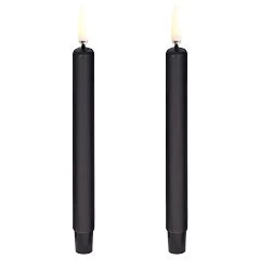 LED Mini Stabkerze Plain Black, 1,3 X 13,8 Cm