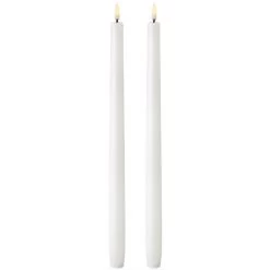LED Stabkerze Nordic White 2-er Set, 2,3x35 Cm